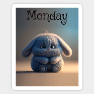 Mondays Bunny - Not Everyone Likes Mondays Sticker